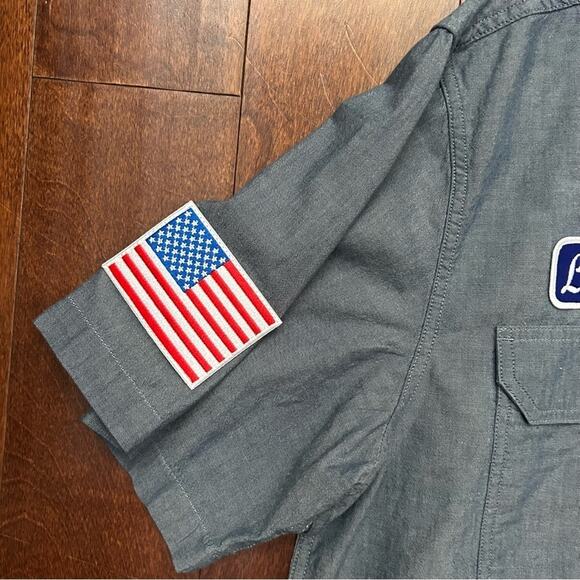 Carhartt Men's “Loose Fit” Blue Work Shirt, Lots of Patches, Size Large - Picture 5 of 11